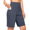 imageG Gradual Womens 79 Bermuda Long Shorts with Pockets High Waisted Athletic Knee Length Shorts for Women WalkingDusty Blue