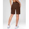 imageG Gradual Womens 79 Bermuda Long Shorts with Pockets High Waisted Athletic Knee Length Shorts for Women WalkingEspresso