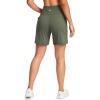 imageG Gradual Womens 79 Bermuda Long Shorts with Pockets High Waisted Athletic Knee Length Shorts for Women WalkingGrey Sage