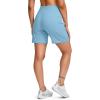 imageG Gradual Womens 79 Bermuda Long Shorts with Pockets High Waisted Athletic Knee Length Shorts for Women WalkingLight Blue