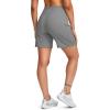 imageG Gradual Womens 79 Bermuda Long Shorts with Pockets High Waisted Athletic Knee Length Shorts for Women WalkingLight Grey