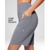 imageG Gradual Womens 79 Bermuda Long Shorts with Pockets High Waisted Athletic Knee Length Shorts for Women WalkingLight Grey