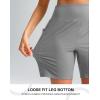 imageG Gradual Womens 79 Bermuda Long Shorts with Pockets High Waisted Athletic Knee Length Shorts for Women WalkingLight Grey