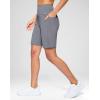 imageG Gradual Womens 79 Bermuda Long Shorts with Pockets High Waisted Athletic Knee Length Shorts for Women WalkingLight Grey