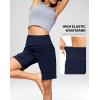 imageG Gradual Womens 79 Bermuda Long Shorts with Pockets High Waisted Athletic Knee Length Shorts for Women WalkingNavy