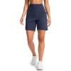 imageG Gradual Womens 79 Bermuda Long Shorts with Pockets High Waisted Athletic Knee Length Shorts for Women WalkingNavy
