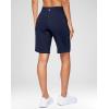 imageG Gradual Womens 79 Bermuda Long Shorts with Pockets High Waisted Athletic Knee Length Shorts for Women WalkingNavy