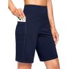 imageG Gradual Womens 79 Bermuda Long Shorts with Pockets High Waisted Athletic Knee Length Shorts for Women WalkingNavy