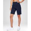 imageG Gradual Womens 79 Bermuda Long Shorts with Pockets High Waisted Athletic Knee Length Shorts for Women WalkingNavy