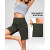 imageG Gradual Womens 79 Bermuda Long Shorts with Pockets High Waisted Athletic Knee Length Shorts for Women WalkingOlive