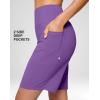 imageG Gradual Womens 79 Bermuda Long Shorts with Pockets High Waisted Athletic Knee Length Shorts for Women WalkingPurple