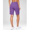 imageG Gradual Womens 79 Bermuda Long Shorts with Pockets High Waisted Athletic Knee Length Shorts for Women WalkingPurple