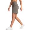 imageG Gradual Womens 79 Bermuda Long Shorts with Pockets High Waisted Athletic Knee Length Shorts for Women WalkingTaupe