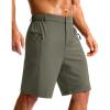 imageG Gradual Mens Casual Shorts 9 Lightweight Hiking GolfGrey Green