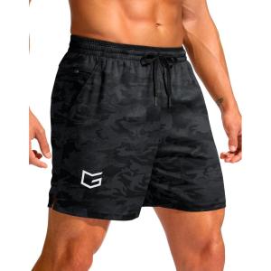 imageG Gradual Mens Running Athletic Shorts with Zipper Pocket 5 7 Lightweight Quick Dry Gym Workout Shorts for Tennis ActiveGrey Camo