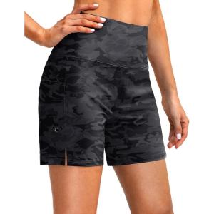imageG Gradual Womens 5 High Waisted Swim Board Shorts with Phone Pockets UPF 50 Quick Dry Beach Shorts for Women with LinerGrey Camo