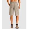 imageG GRADUAL Mens Shorts 11 Lightweight Casual Golf Shorts for Men Hiking Work Outdoor Stretch QuickDry with 3 Zipper PocketsLight Khaki