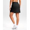 imageG Gradual 18 Golf Skirts for Women Zipper Pockets Knee Length Skort with Shorts Underneath High Waist Tennis PickleballBlack