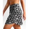 imageG Gradual 18 Golf Skirts for Women Zipper Pockets Knee Length Skort with Shorts Underneath High Waist Tennis PickleballBlack Flower