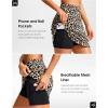 imageG Gradual 18 Golf Skirts for Women Zipper Pockets Knee Length Skort with Shorts Underneath High Waist Tennis PickleballLeopard