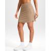 imageG Gradual 18 Golf Skirts for Women Zipper Pockets Knee Length Skort with Shorts Underneath High Waist Tennis PickleballLight Khaki
