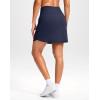imageG Gradual 18 Golf Skirts for Women Zipper Pockets Knee Length Skort with Shorts Underneath High Waist Tennis PickleballNavy