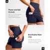 imageG Gradual 18 Golf Skirts for Women Zipper Pockets Knee Length Skort with Shorts Underneath High Waist Tennis PickleballNavy