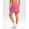 imageG Gradual 18 Golf Skirts for Women Zipper Pockets Knee Length Skort with Shorts Underneath High Waist Tennis PickleballPink