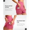 imageG Gradual 18 Golf Skirts for Women Zipper Pockets Knee Length Skort with Shorts Underneath High Waist Tennis PickleballPink