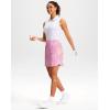 imageG Gradual 18 Golf Skirts for Women Zipper Pockets Knee Length Skort with Shorts Underneath High Waist Tennis PickleballPink Paisley