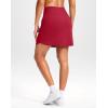 imageG Gradual 18 Golf Skirts for Women Zipper Pockets Knee Length Skort with Shorts Underneath High Waist Tennis PickleballRed