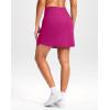 imageG Gradual 18 Golf Skirts for Women Zipper Pockets Knee Length Skort with Shorts Underneath High Waist Tennis PickleballRose Red