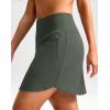 imageG Gradual 18 Golf Skirts for Women Zipper Pockets Knee Length Skort with Shorts Underneath High Waist Tennis PickleballSage Green