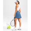 imageG Gradual 18 Golf Skirts for Women Zipper Pockets Knee Length Skort with Shorts Underneath High Waist Tennis PickleballSlate Blue