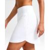 imageG Gradual 18 Golf Skirts for Women Zipper Pockets Knee Length Skort with Shorts Underneath High Waist Tennis PickleballWhite