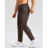 imageG Gradual 303234 Inseam Tall Mens Sweatpants with Zipper Pockets Stretch Golf Workout Pants for Men Casual AthleticBrown