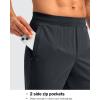 imageG Gradual 303234 Inseam Tall Mens Sweatpants with Zipper Pockets Stretch Golf Workout Pants for Men Casual AthleticDark Grey