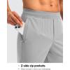 imageG Gradual 303234 Inseam Tall Mens Sweatpants with Zipper Pockets Stretch Golf Workout Pants for Men Casual AthleticGull Gray