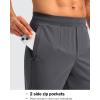 imageG Gradual 303234 Inseam Tall Mens Sweatpants with Zipper Pockets Stretch Golf Workout Pants for Men Casual AthleticInk Grey