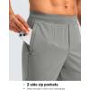 imageG Gradual 303234 Inseam Tall Mens Sweatpants with Zipper Pockets Stretch Golf Workout Pants for Men Casual AthleticLight Grey