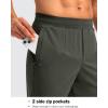 imageG Gradual 303234 Inseam Tall Mens Sweatpants with Zipper Pockets Stretch Golf Workout Pants for Men Casual AthleticOlive