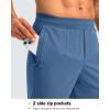 imageG Gradual 303234 Inseam Tall Mens Sweatpants with Zipper Pockets Stretch Golf Workout Pants for Men Casual AthleticSlate Blue