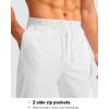 imageG Gradual 303234 Inseam Tall Mens Sweatpants with Zipper Pockets Stretch Golf Workout Pants for Men Casual AthleticWhite