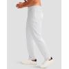 imageG Gradual 303234 Inseam Tall Mens Sweatpants with Zipper Pockets Stretch Golf Workout Pants for Men Casual AthleticWhite