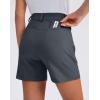 imageG Gradual 5 Womens Golf Shorts Stretchy Lightweight Outdoor Hiking Shorts with Pockets Shorts for Women Casual SummerDeep Grey