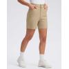 imageG Gradual 5 Womens Golf Shorts Stretchy Lightweight Outdoor Hiking Shorts with Pockets Shorts for Women Casual SummerGrey Khaki