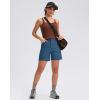 imageG Gradual 5 Womens Golf Shorts Stretchy Lightweight Outdoor Hiking Shorts with Pockets Shorts for Women Casual SummerIndigo