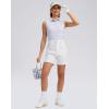imageG Gradual 5 Womens Golf Shorts Stretchy Lightweight Outdoor Hiking Shorts with Pockets Shorts for Women Casual SummerWhite