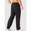 imageG Gradual Mens Athletic Sweatpants with Zipper Pockets Lightweight Quick Dry Mesh Workout Pants Open Bottom for CasualBlack Red