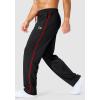 imageG Gradual Mens Athletic Sweatpants with Zipper Pockets Lightweight Quick Dry Mesh Workout Pants Open Bottom for CasualBlack Red